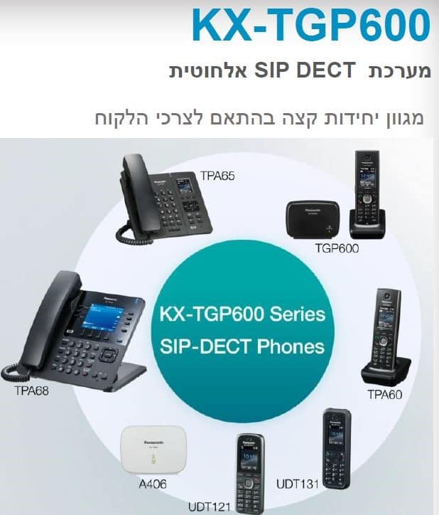 מרכזיית פנסוניק אלחוטית ללא חוטים