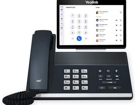טלפון שולחני Yealink עם מסך מגע לעבודה עם Zoom Phone בעסק