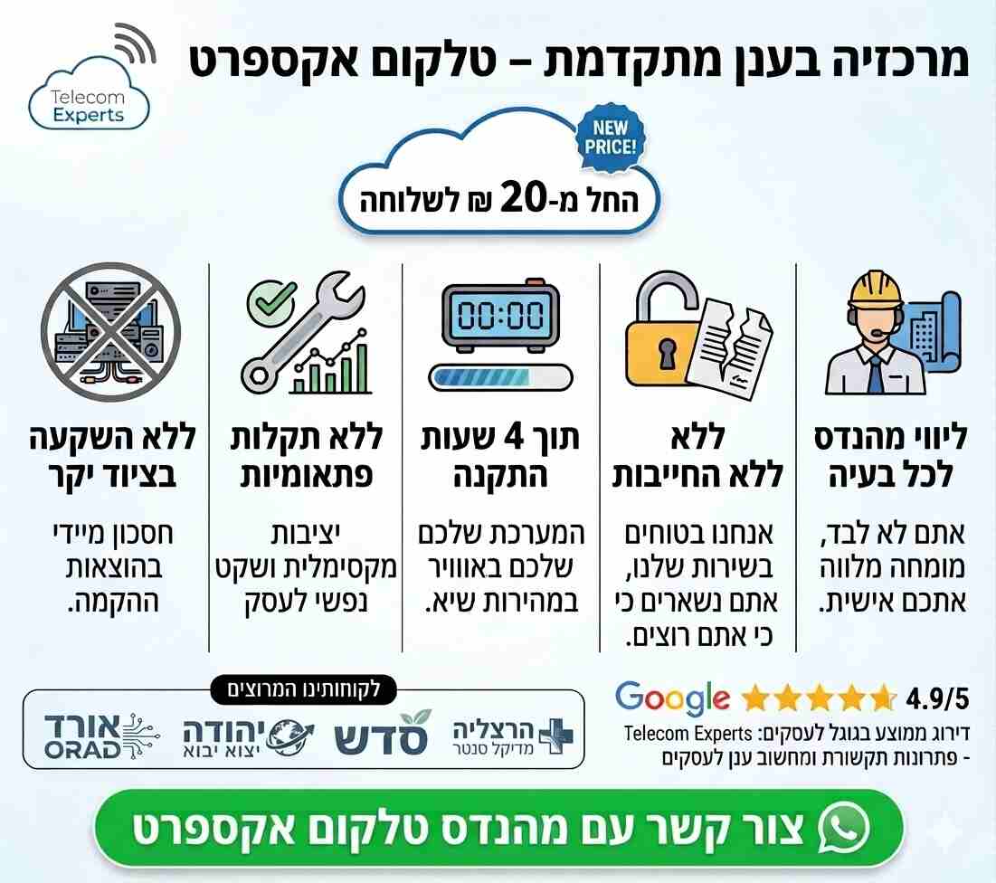 מרכזיה בענן מתקדמת - טלקום אקספרט